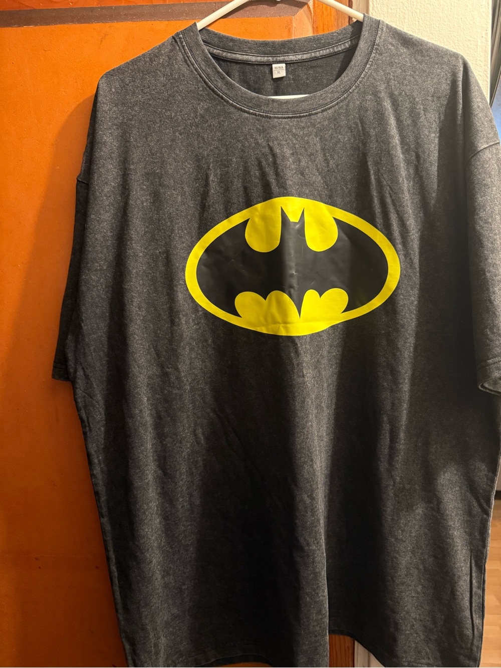 Unisex Black Batman Logo Short Sleeve T-Shirt